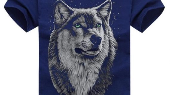 Wolf T shirt Casual O Neck