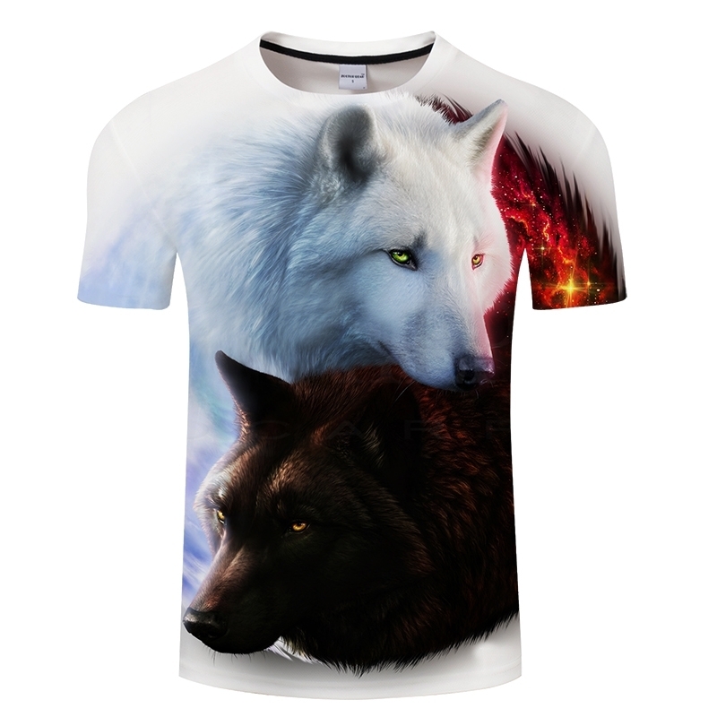 Wolf White 3D Print T Shirt | Wolf Champ