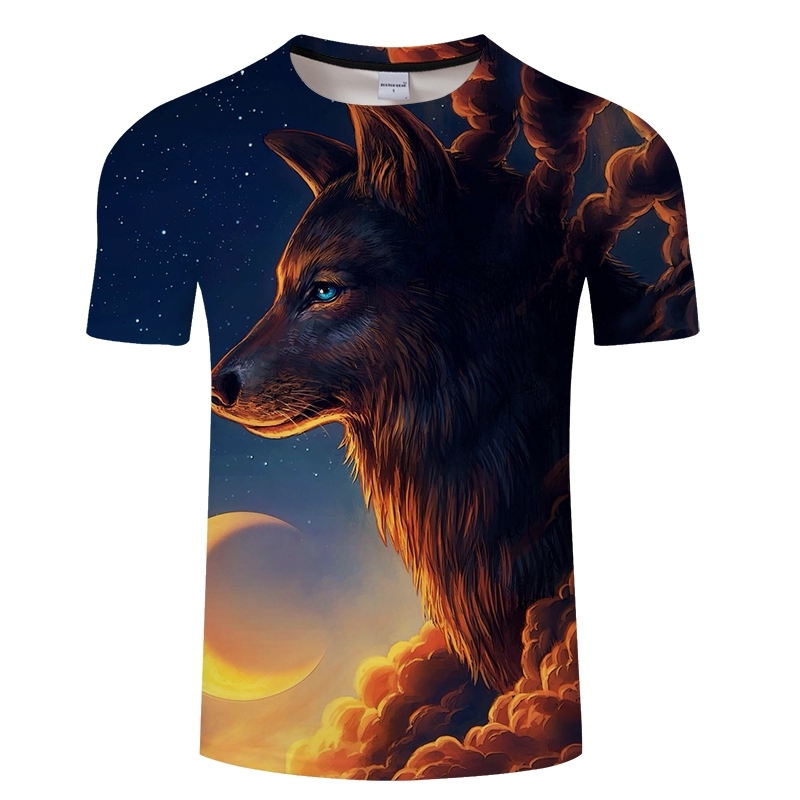 Sunrise Wolf 3D Print T Shirt | Wolf Champ