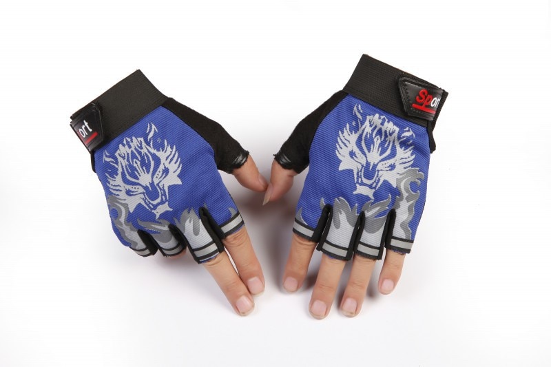 Wolf Printed Weightlifting Gloves