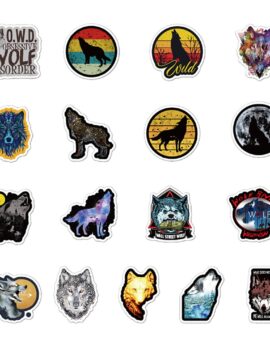 Wolf Waterproof Stickers Buy Online (50 Pcs)