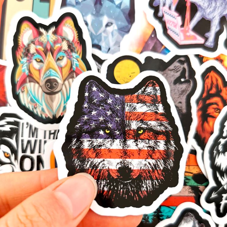 wolf cool stickers buy