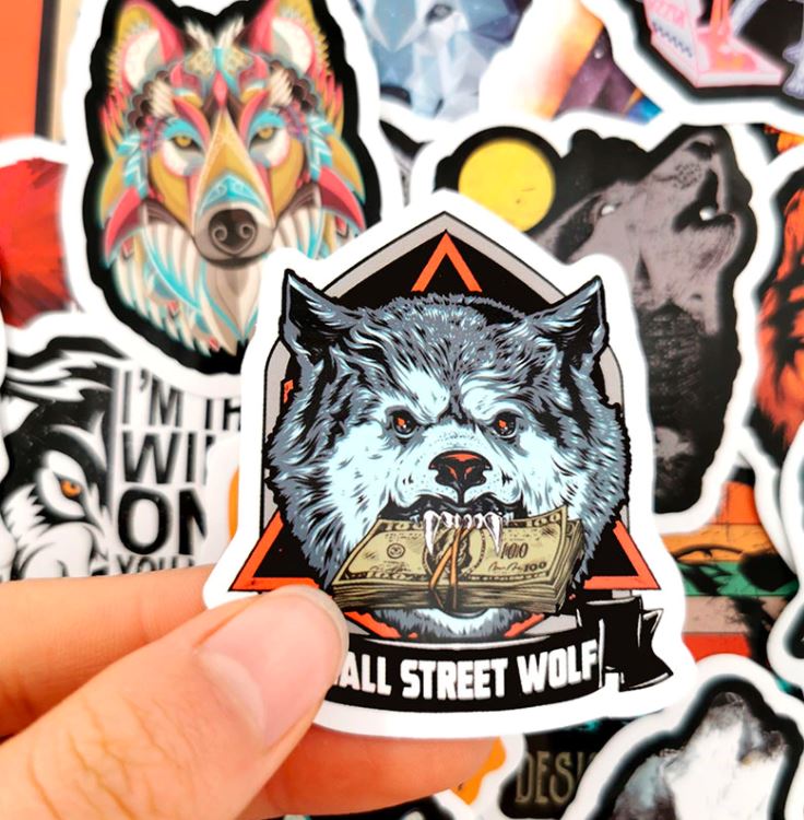 wolf high quality stickers buy online